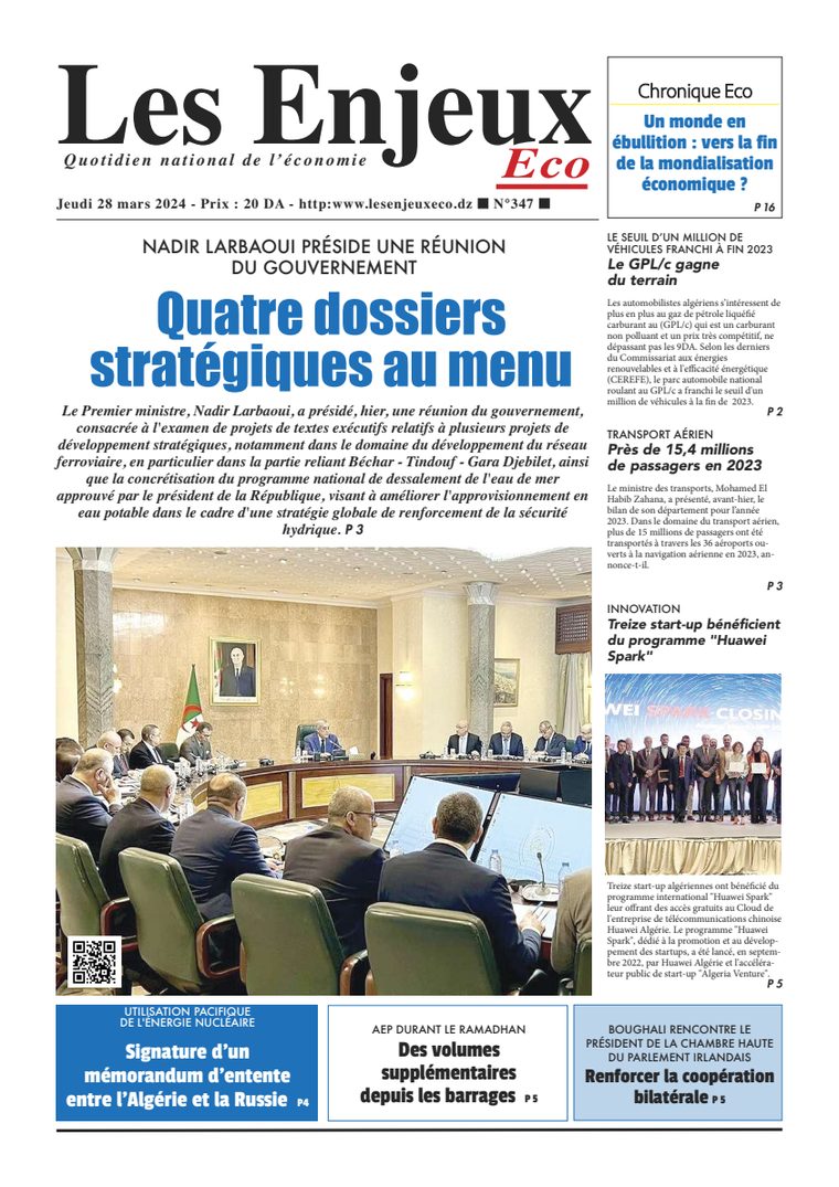 Une du journal Les Enjeux Eco numéro 347