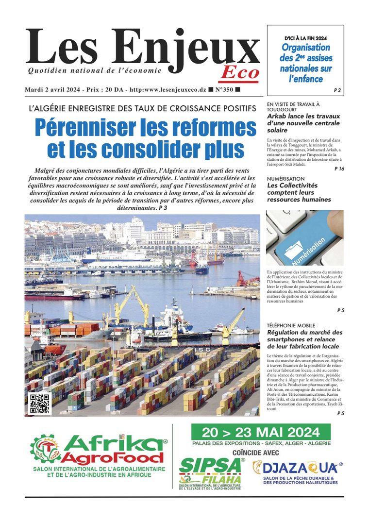 Une du journal Les Enjeux Eco numéro 350