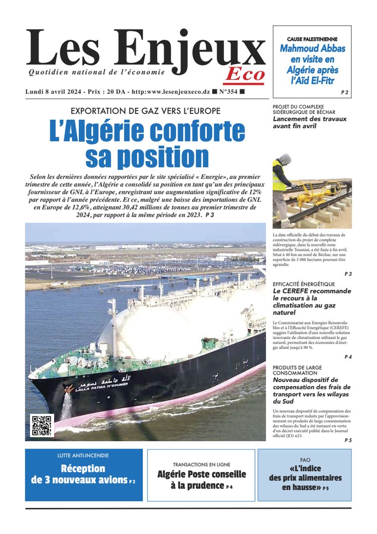 Une du journal Les Enjeux Eco numéro 354