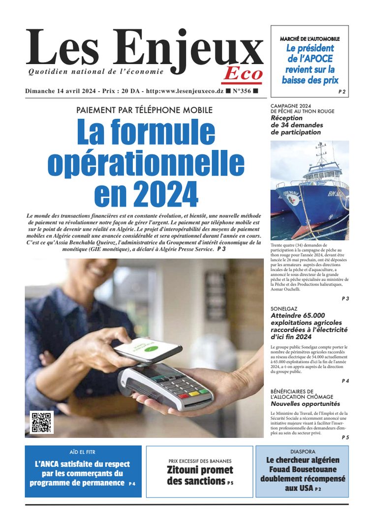 Une du journal Les Enjeux Eco numéro 356