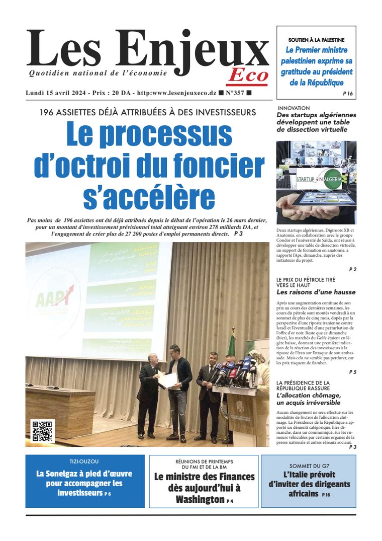 Une du journal Les Enjeux Eco numéro 357