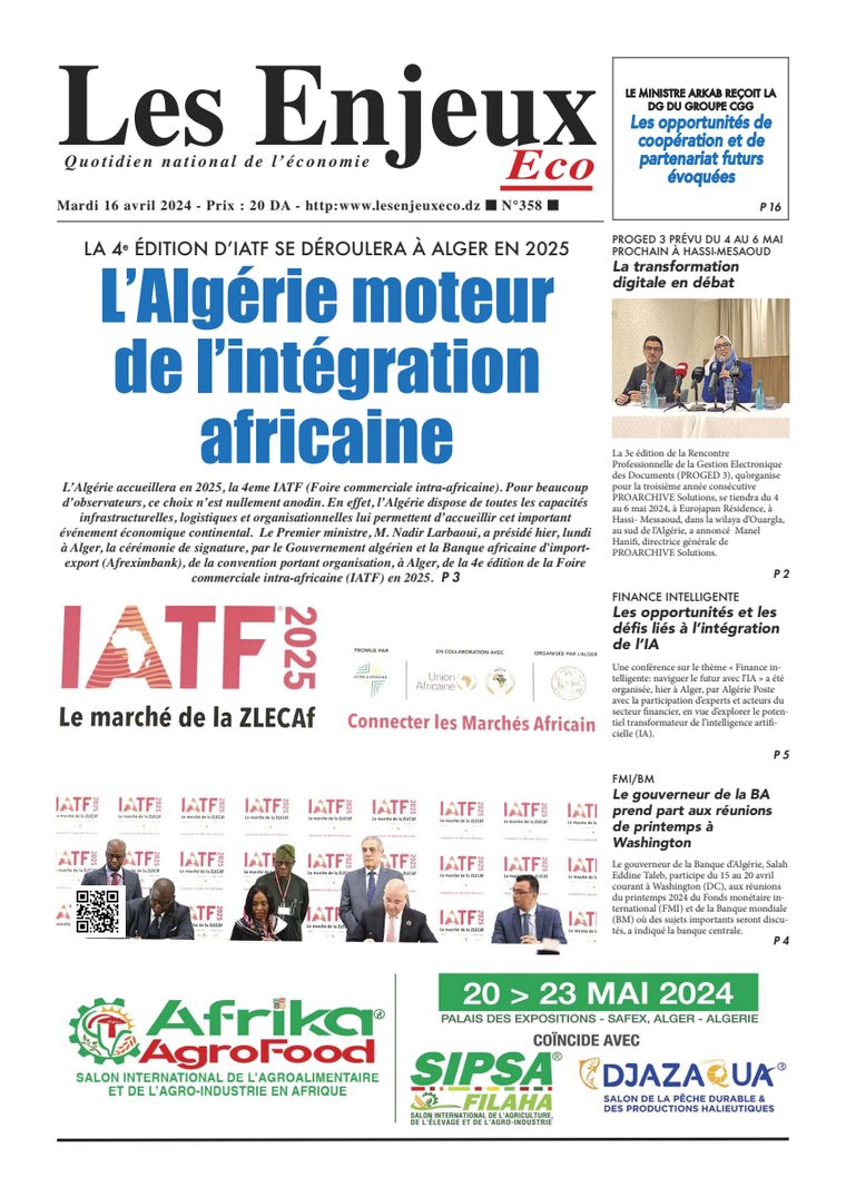 Une du journal Les Enjeux Eco numéro 358