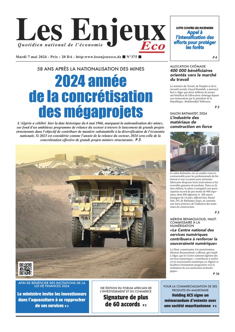 Une du journal Les Enjeux Eco numéro 375