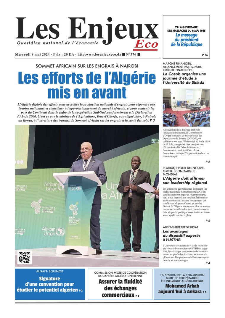 Une du journal Les Enjeux Eco numéro 376