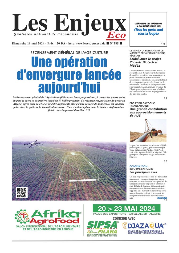 Une du journal Les Enjeux Eco numéro 385