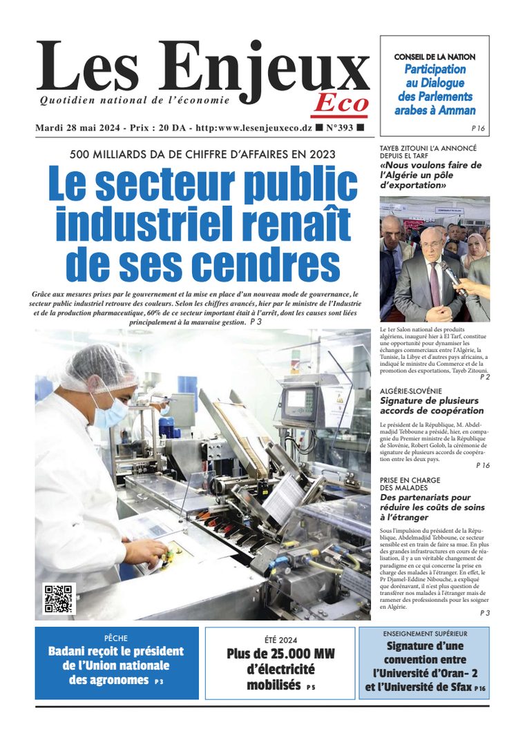 Une du journal Les Enjeux Eco numéro 393