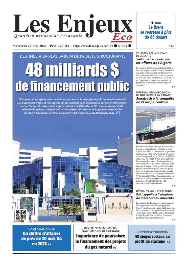 Une du journal Les Enjeux Eco numéro 394