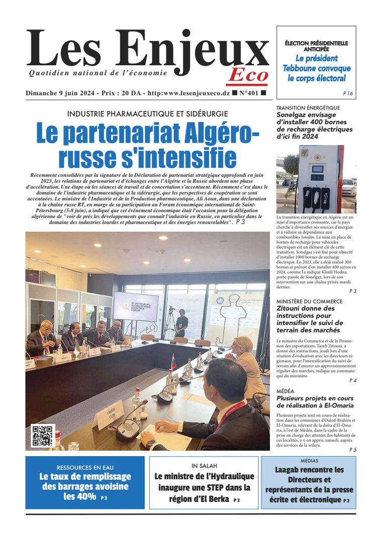 Une du journal Les Enjeux Eco numéro 401