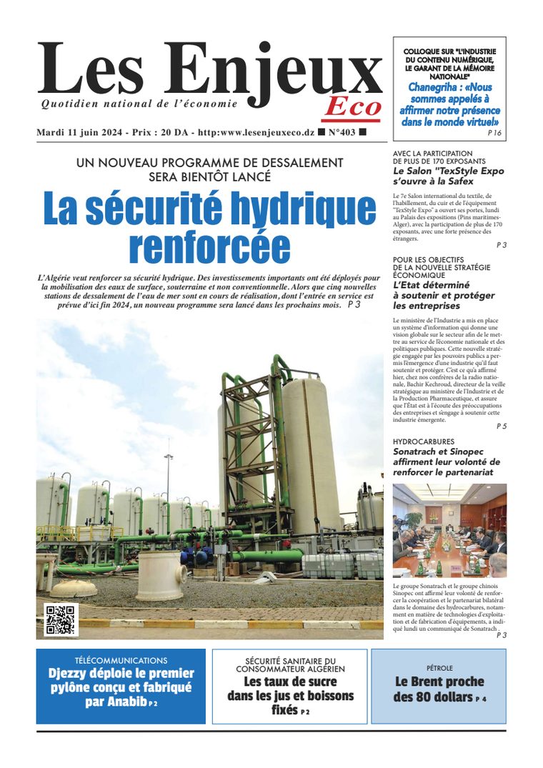 Une du journal Les Enjeux Eco numéro 403