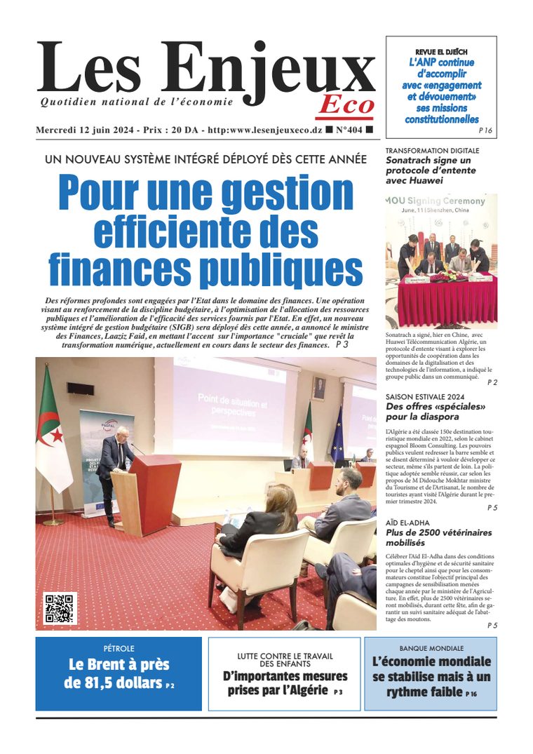 Une du journal Les Enjeux Eco numéro 404