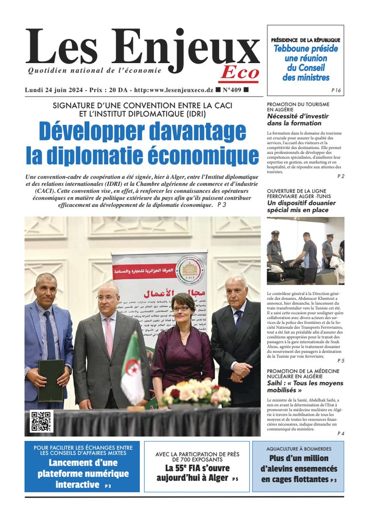 Une du journal Les Enjeux Eco numéro 409
