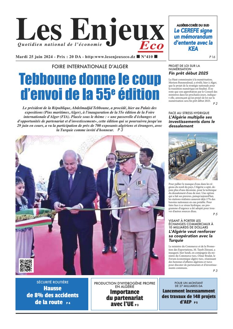 Une du journal Les Enjeux Eco numéro 410
