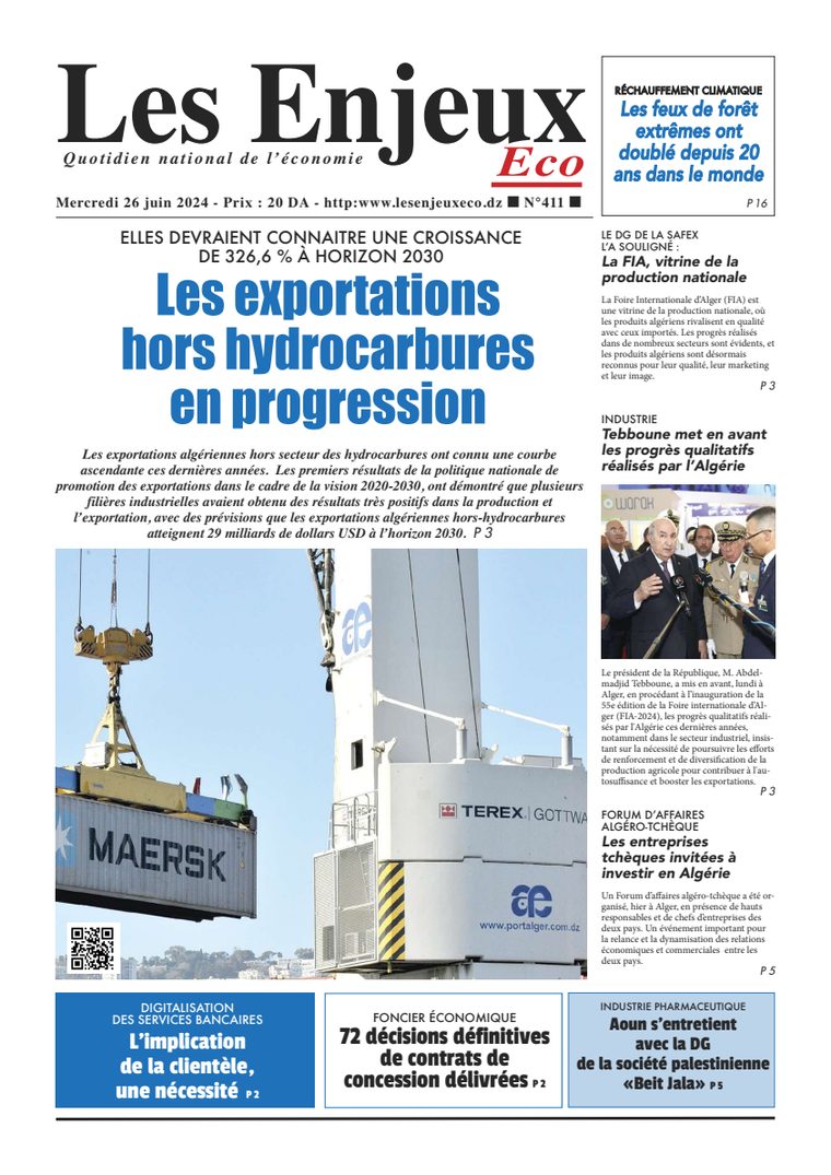 Une du journal Les Enjeux Eco numéro 411