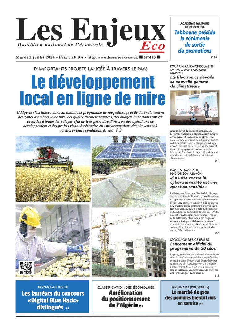 Une du journal Les Enjeux Eco numéro 415