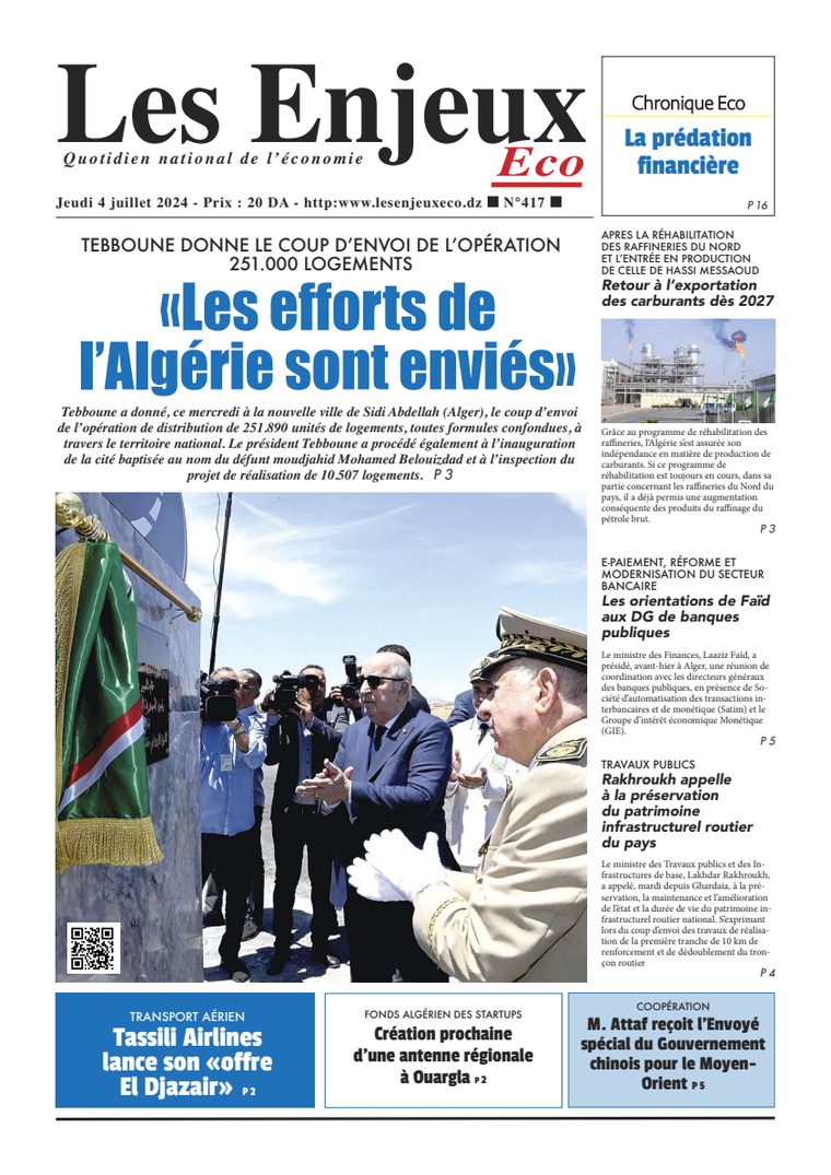 Une du journal Les Enjeux Eco numéro 417
