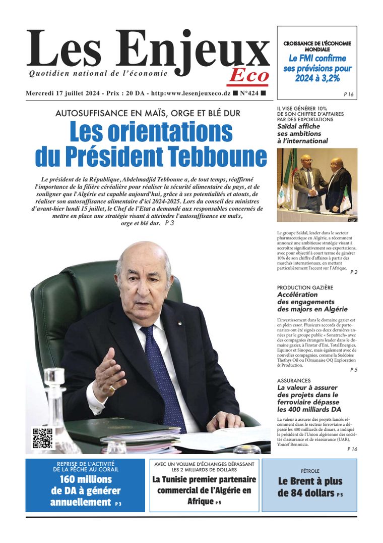 Une du journal Les Enjeux Eco numéro 424