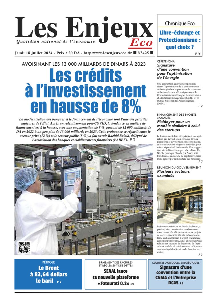 Une du journal Les Enjeux Eco numéro 425