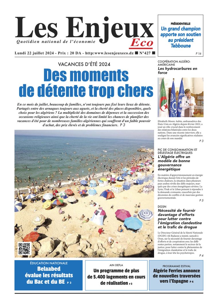 Une du journal Les Enjeux Eco numéro 427