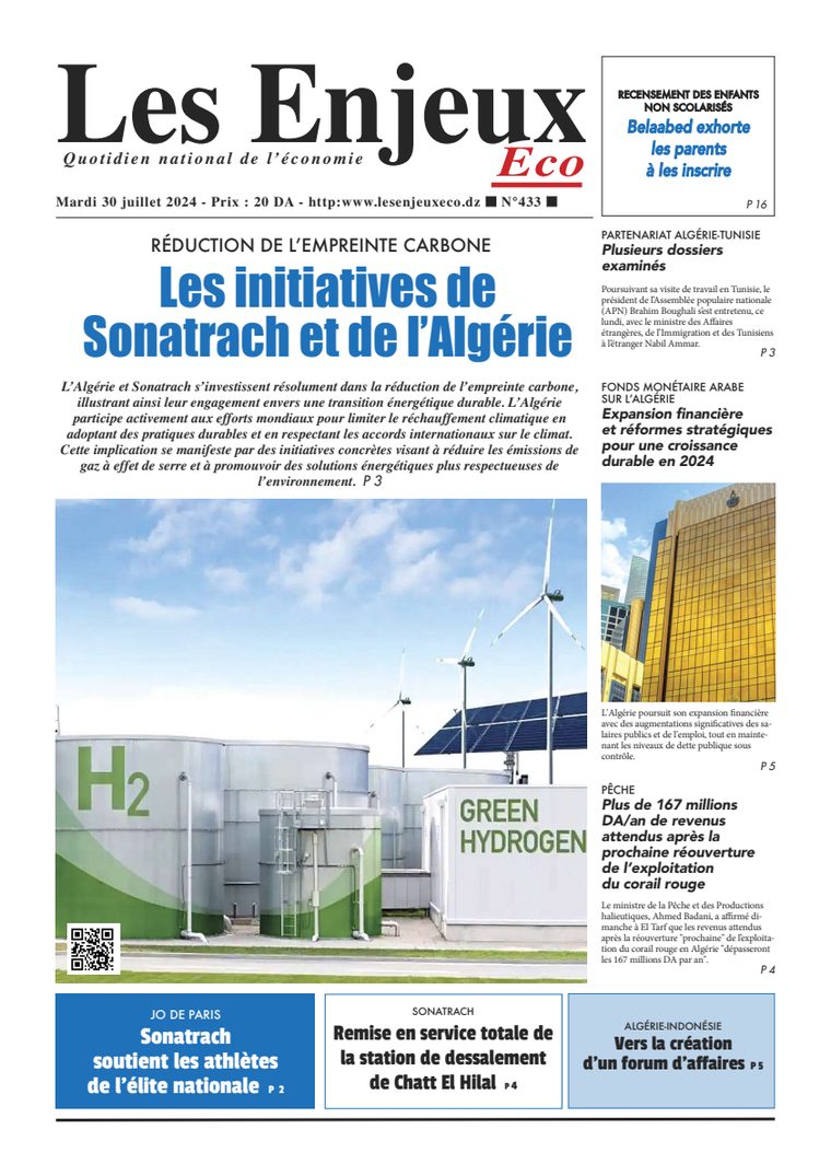 Une du journal Les Enjeux Eco numéro 433
