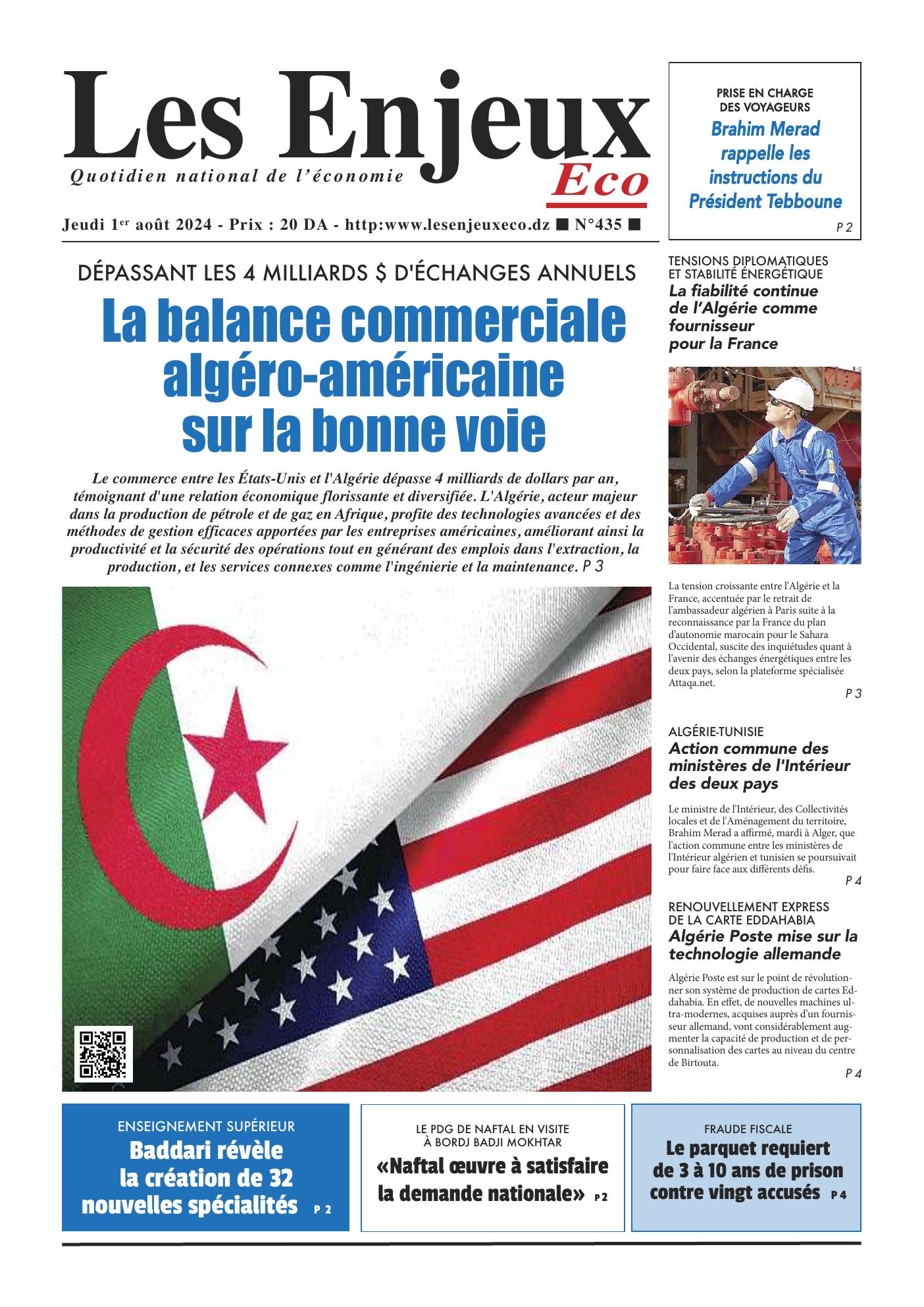 Une du journal Les Enjeux Eco numéro 435