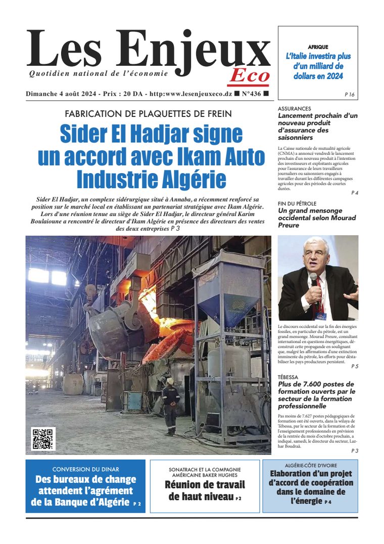 Une du journal Les Enjeux Eco numéro 436