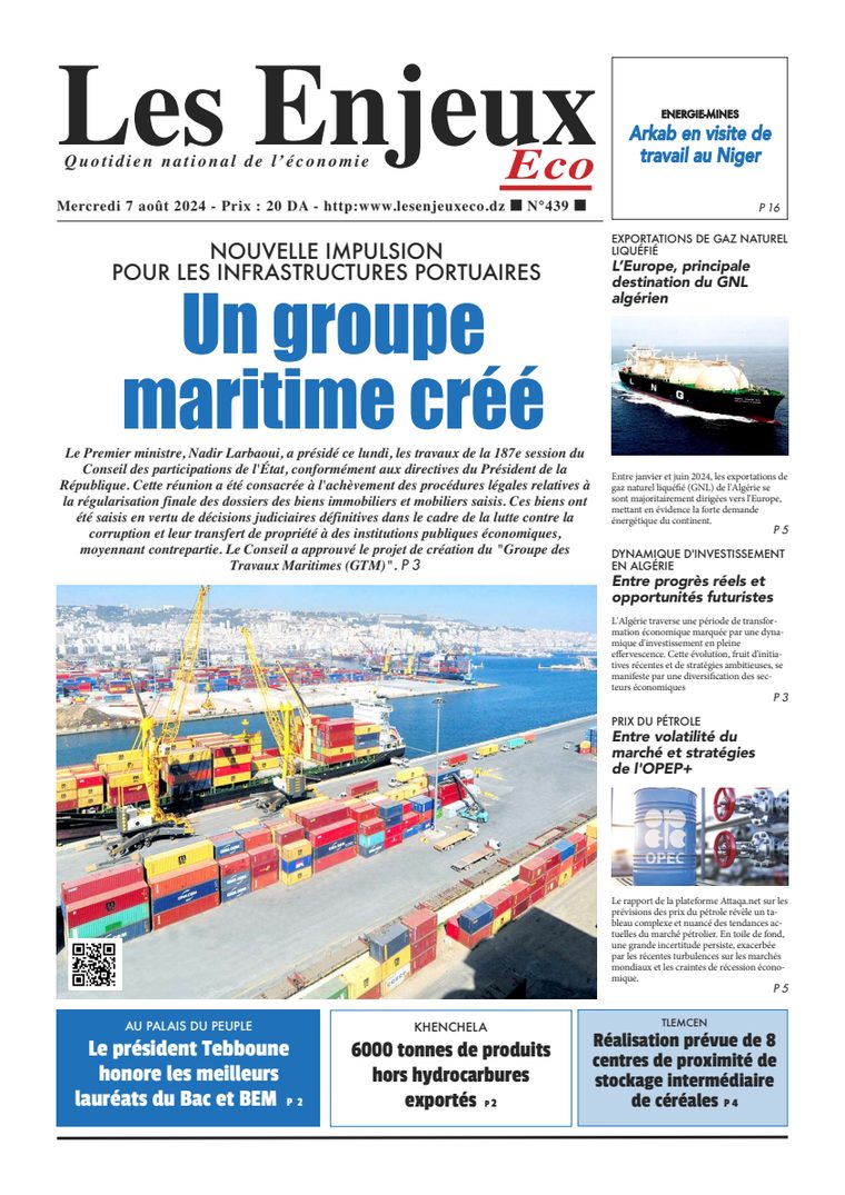 Une du journal Les Enjeux Eco numéro 439