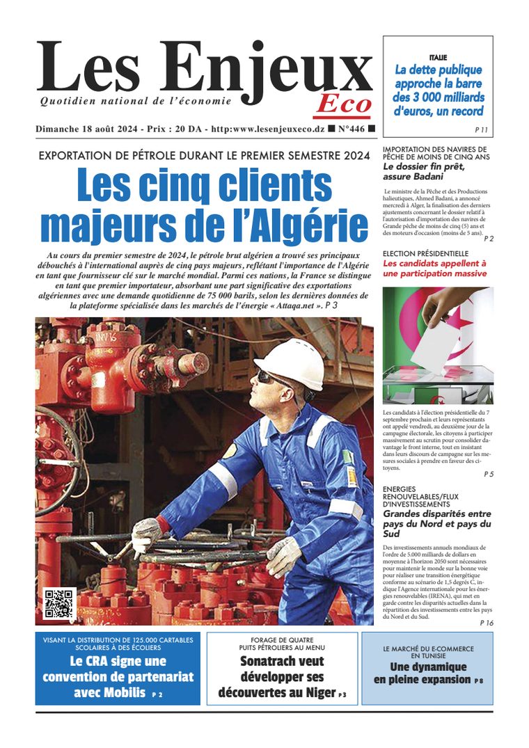 Une du journal Les Enjeux Eco numéro 446