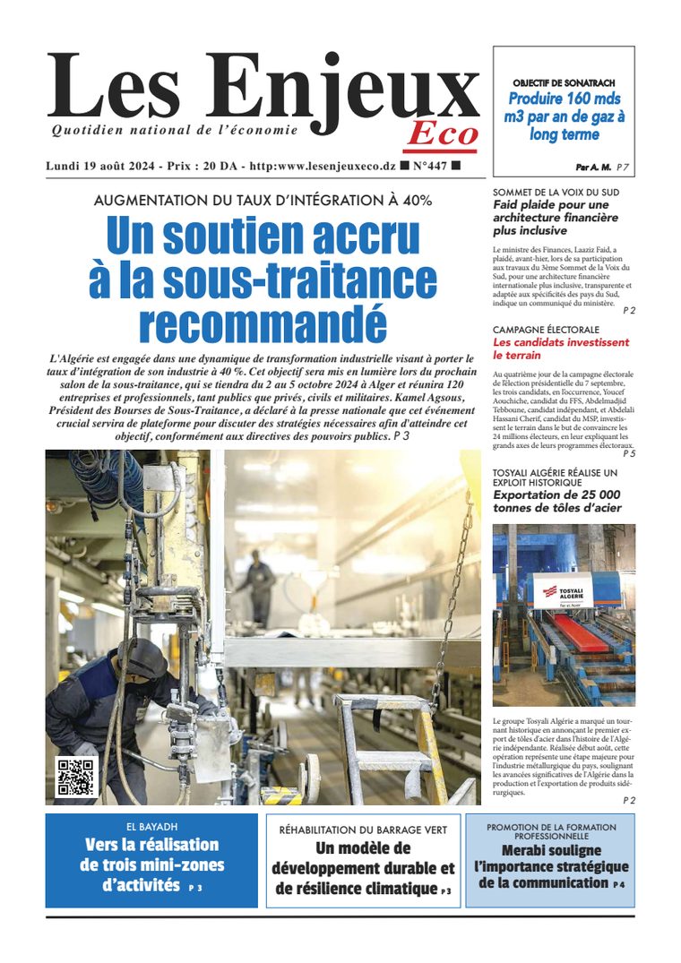 Une du journal Les Enjeux Eco numéro 447