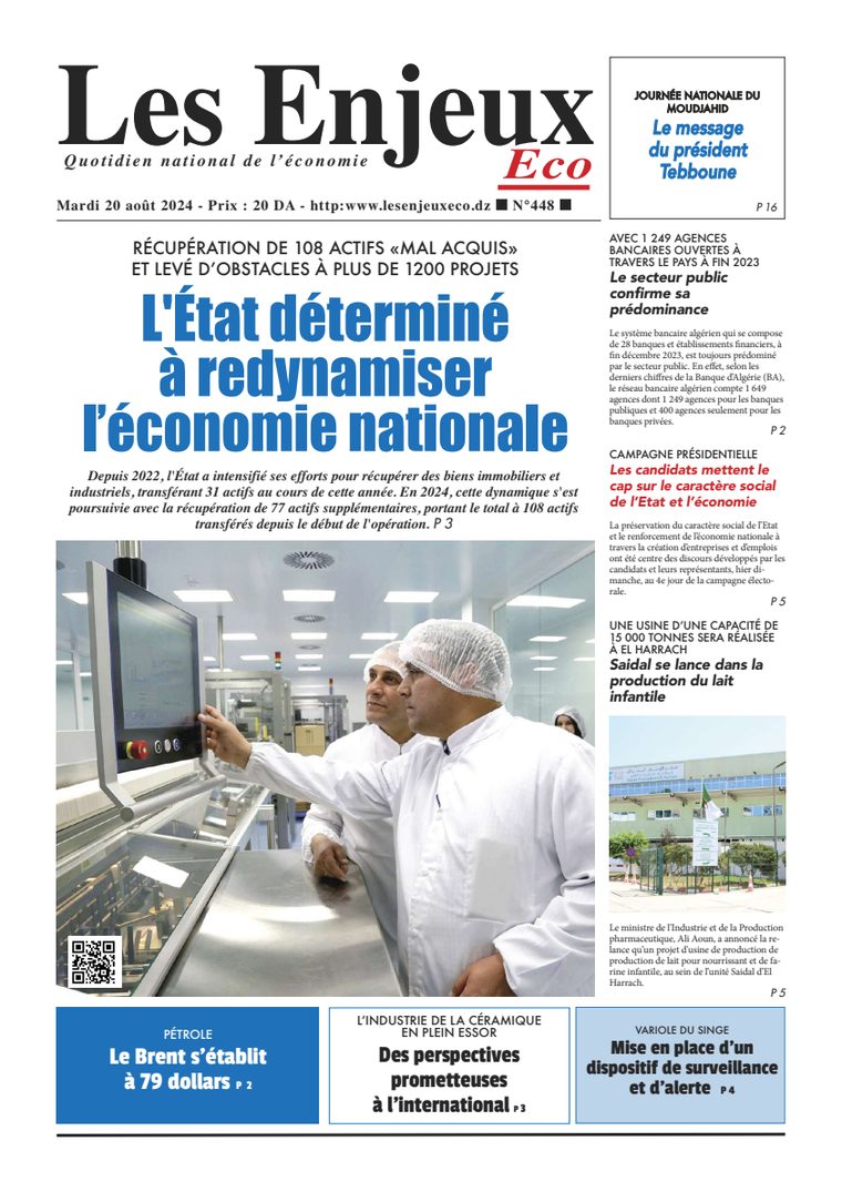Une du journal Les Enjeux Eco numéro 448