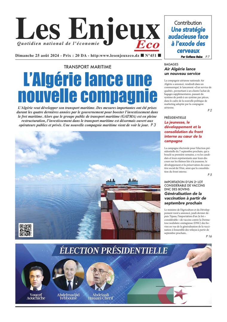 Une du journal Les Enjeux Eco numéro 451