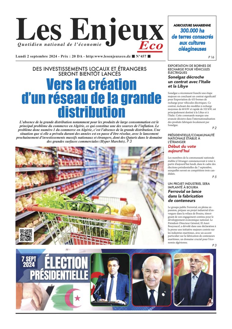 Une du journal Les Enjeux Eco numéro 457
