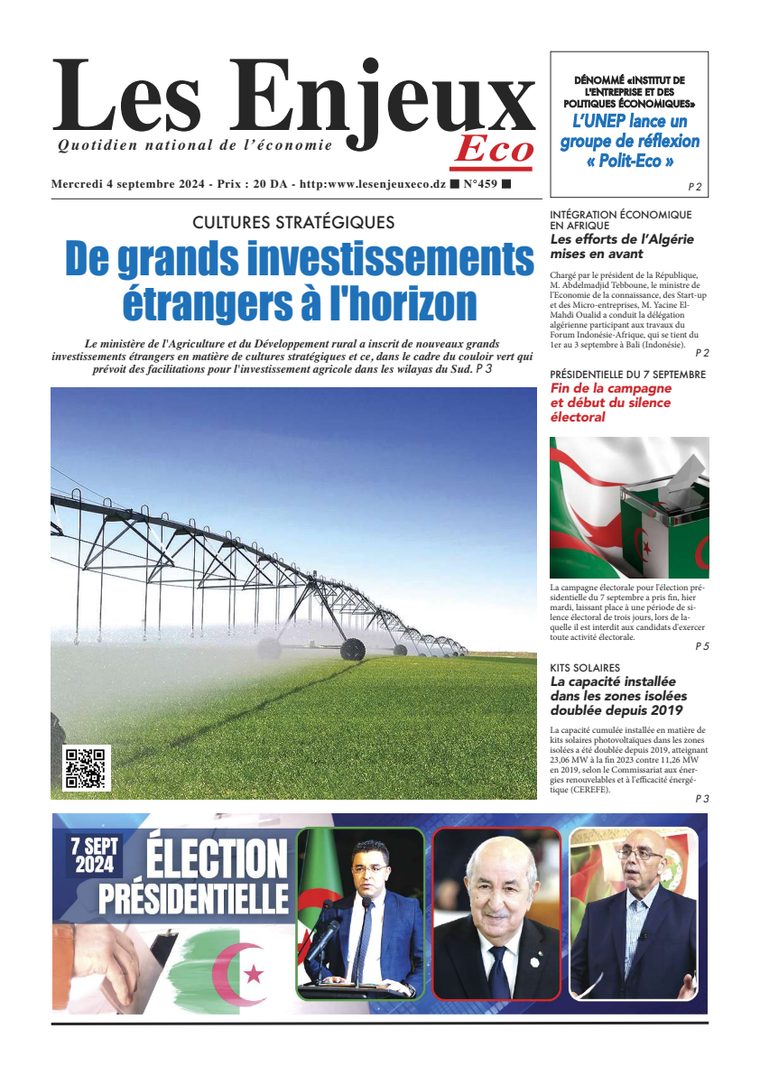 Une du journal Les Enjeux Eco numéro 459