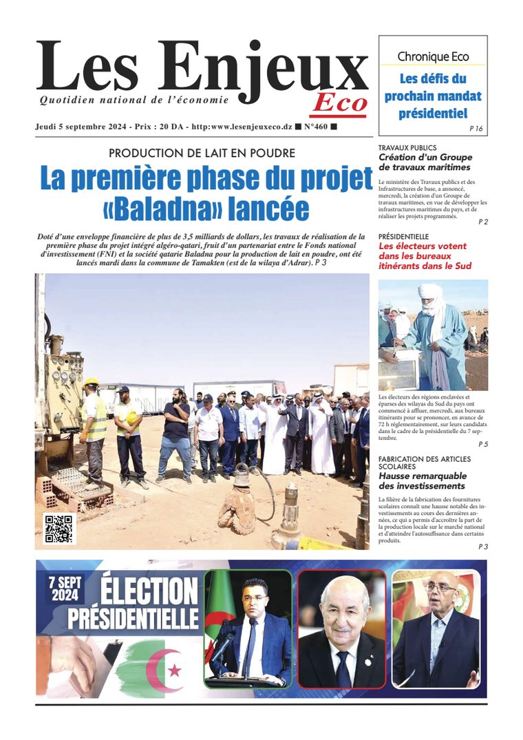 Une du journal Les Enjeux Eco numéro 460