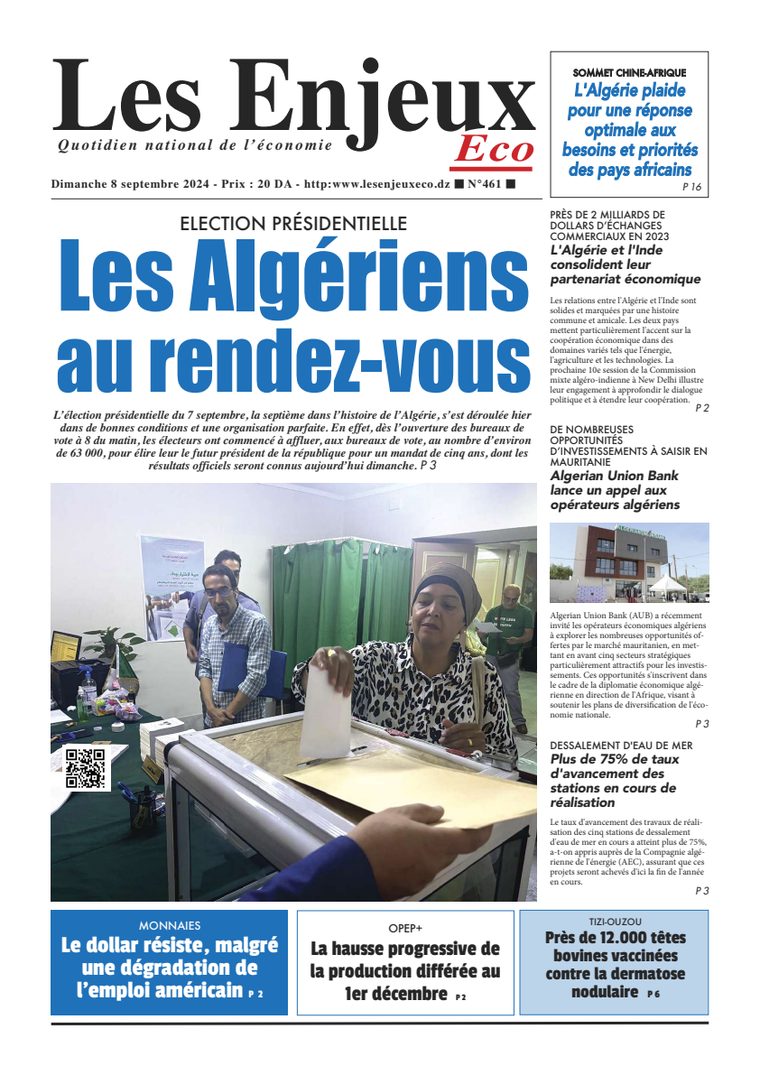 Une du journal Les Enjeux Eco numéro 461