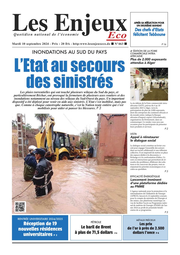 Une du journal Les Enjeux Eco numéro 463