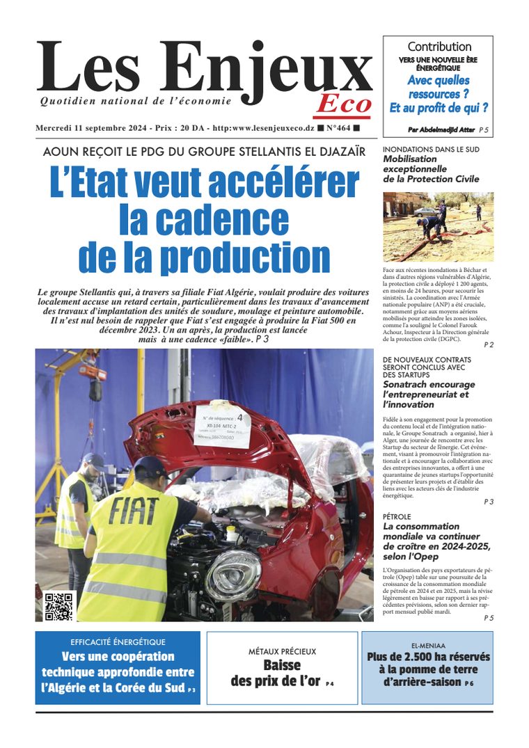 Une du journal Les Enjeux Eco numéro 464