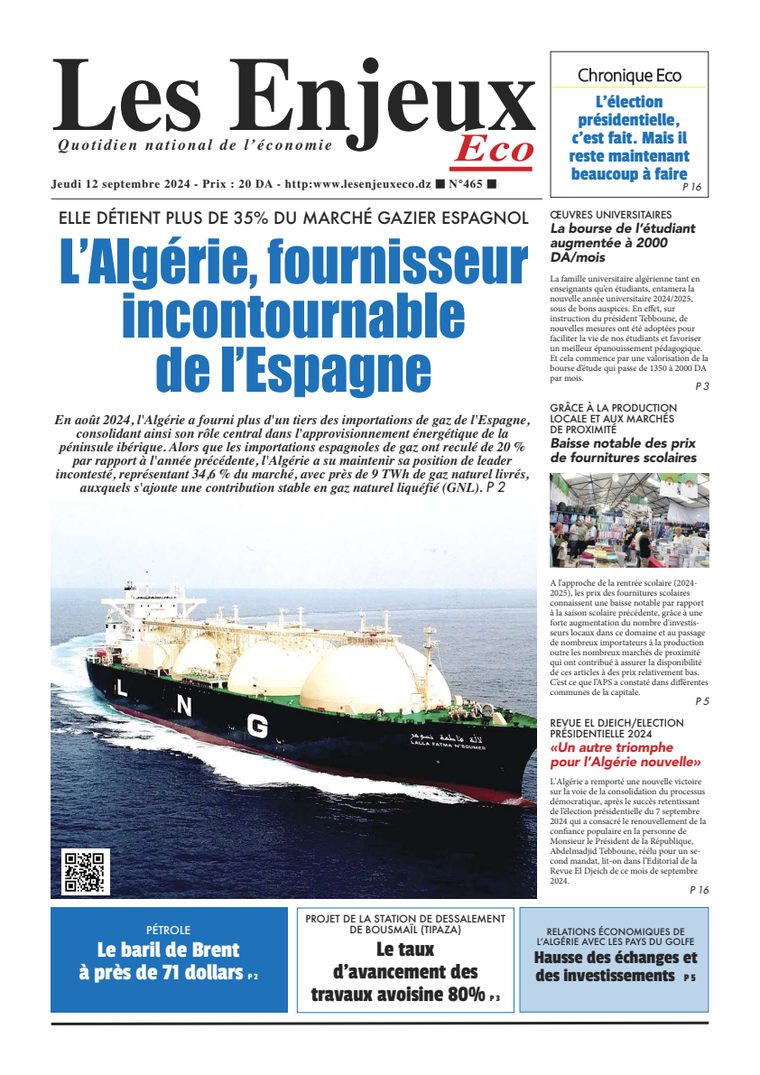Une du journal Les Enjeux Eco numéro 465