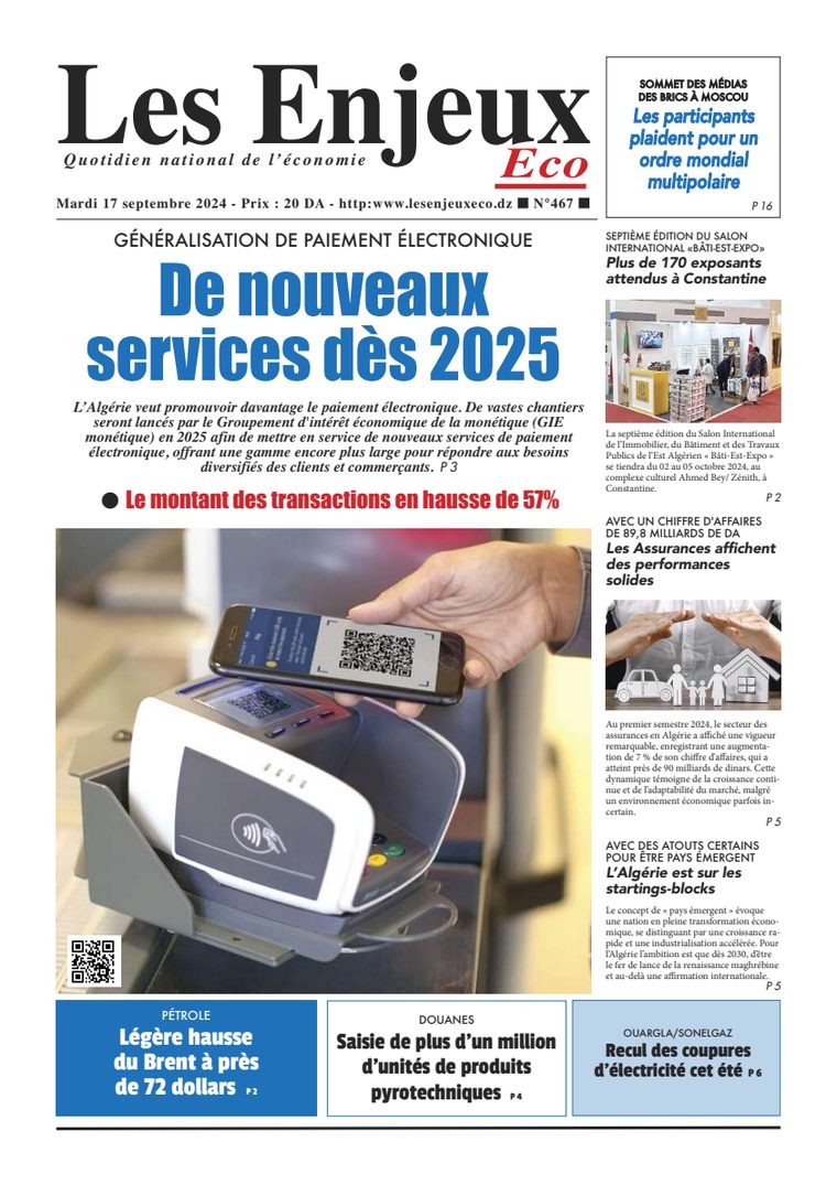 Une du journal Les Enjeux Eco numéro 467