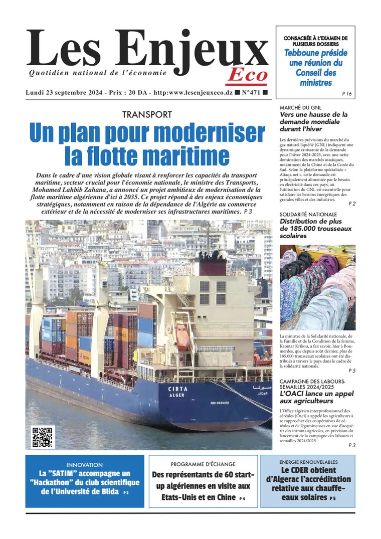 Une du journal Les Enjeux Eco numéro 471