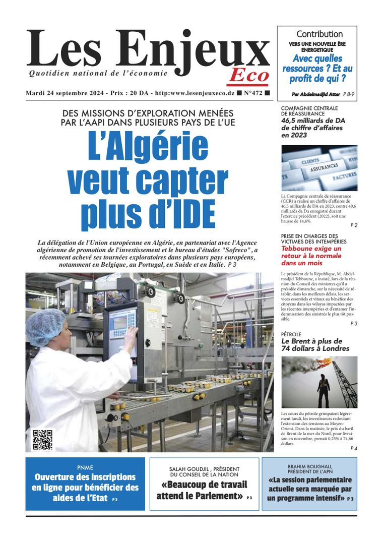 Une du journal Les Enjeux Eco numéro 472
