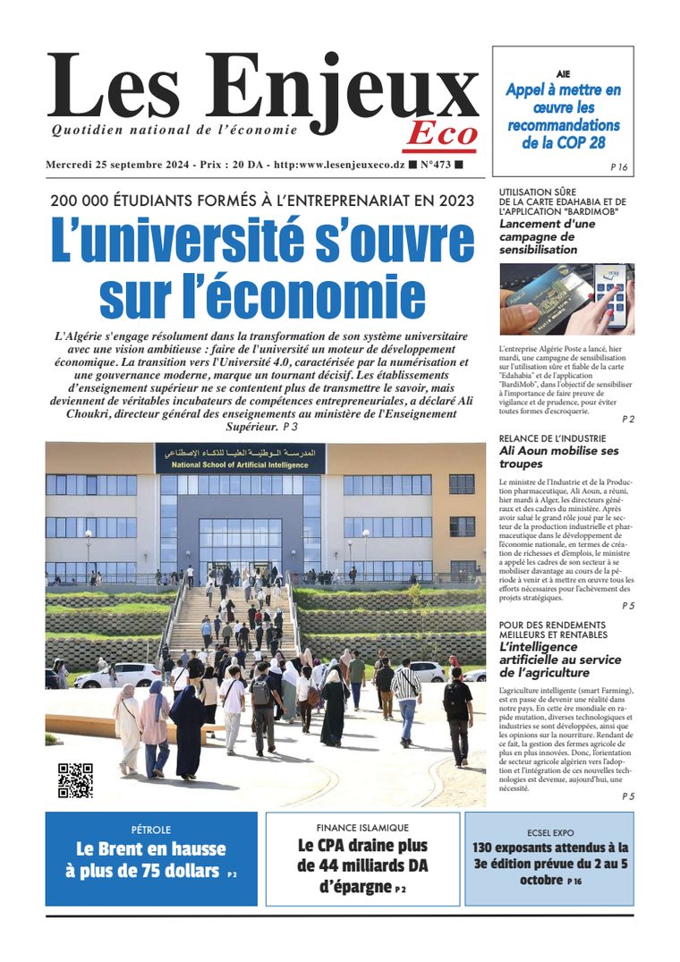 Une du journal Les Enjeux Eco numéro 473