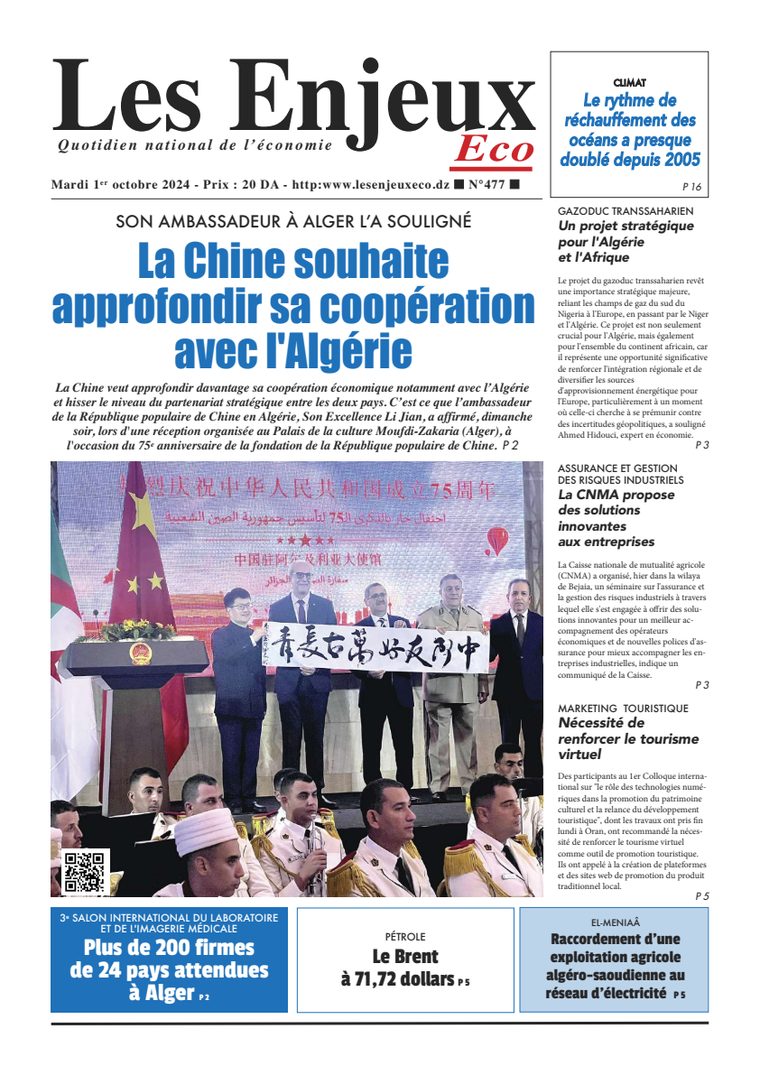 Une du journal Les Enjeux Eco numéro 477