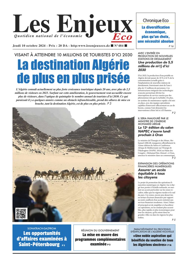 Une du journal Les Enjeux Eco numéro 484