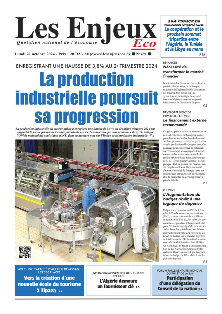 Une du journal Les Enjeux Eco numéro 491