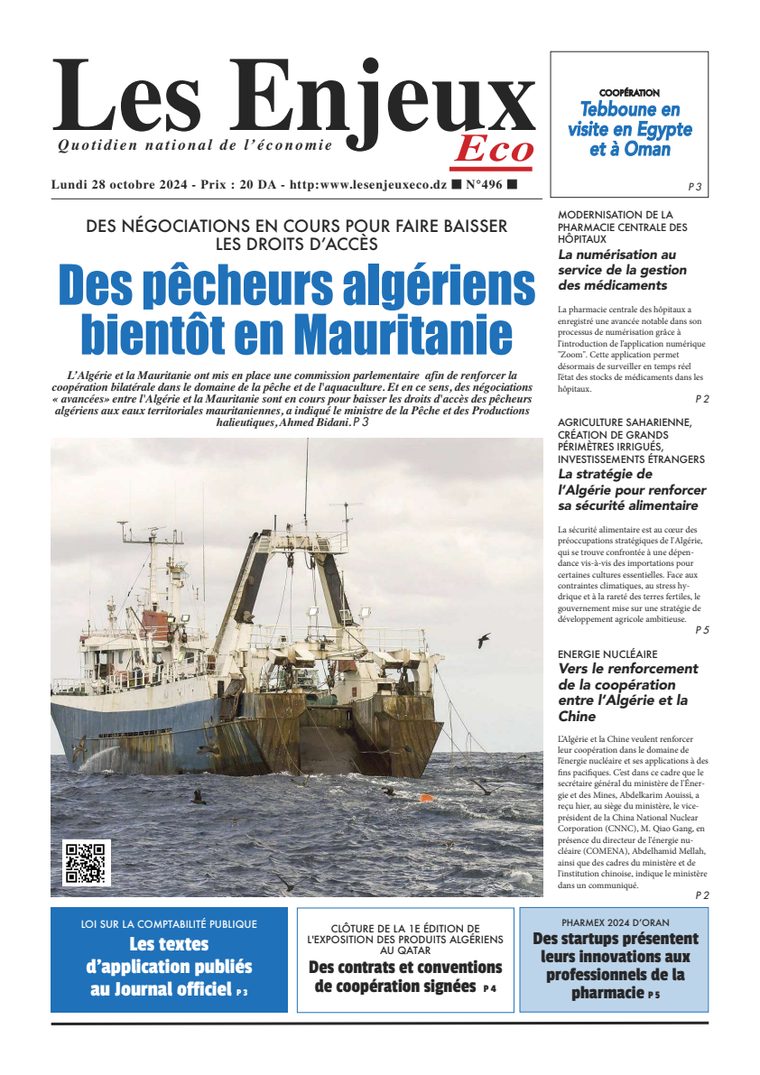 Une du journal Les Enjeux Eco numéro 496