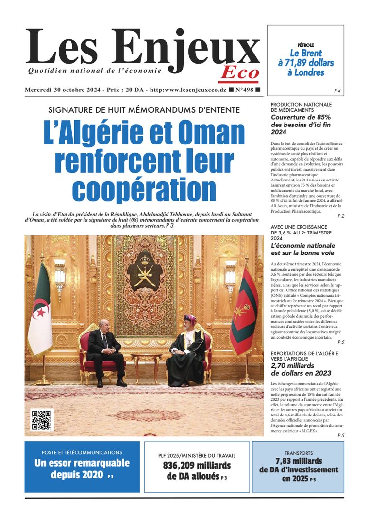 Une du journal Les Enjeux Eco numéro 498