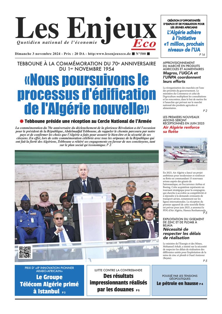 Une du journal Les Enjeux Eco numéro 500
