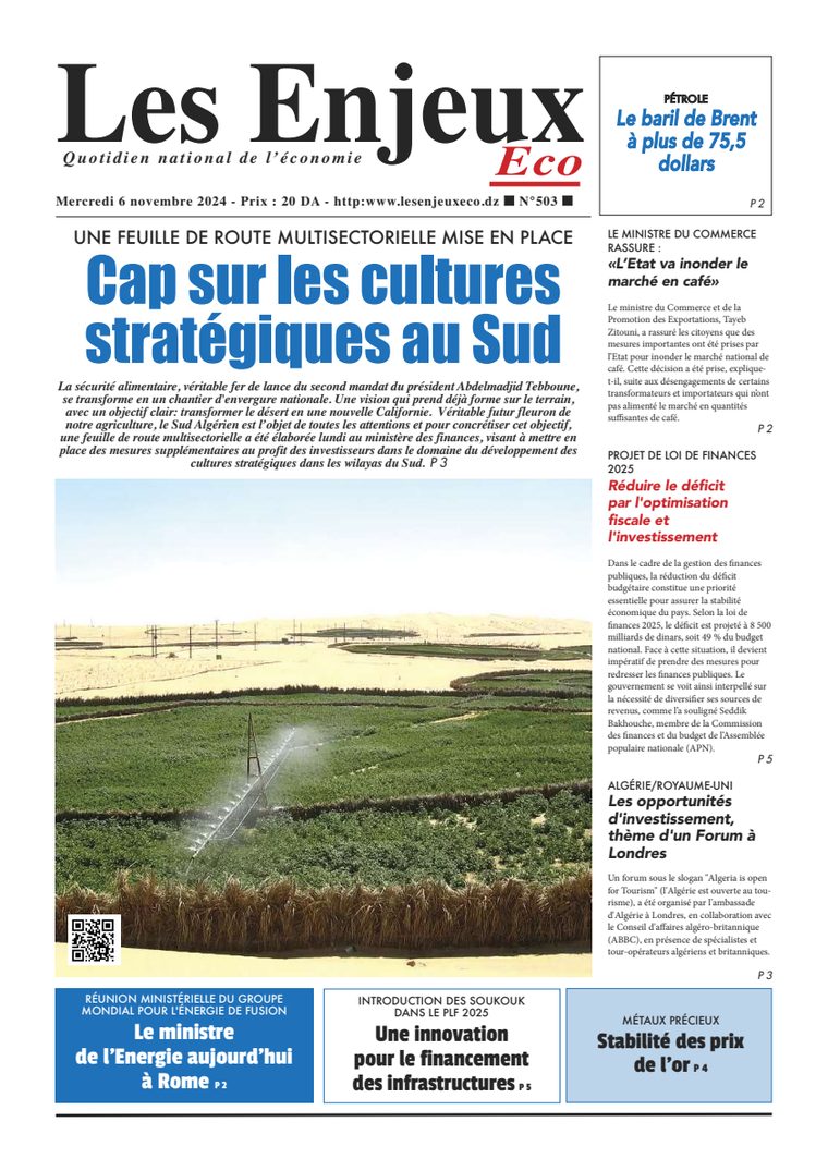 Une du journal Les Enjeux Eco numéro 503