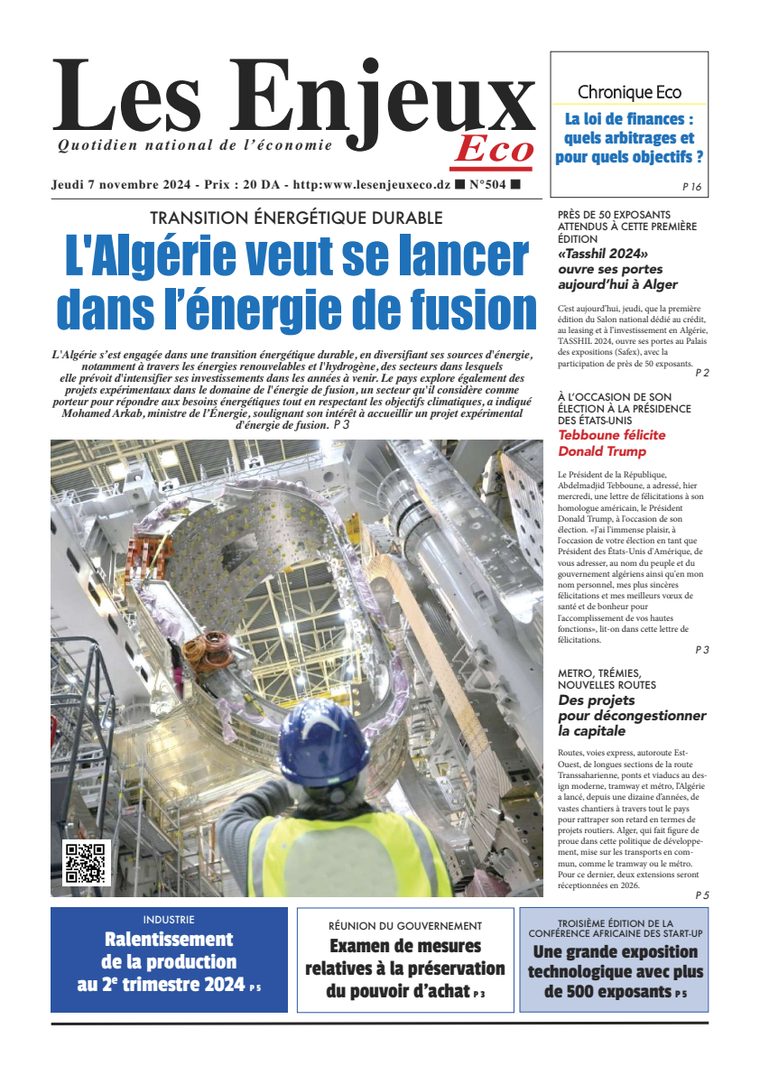Une du journal Les Enjeux Eco numéro 504