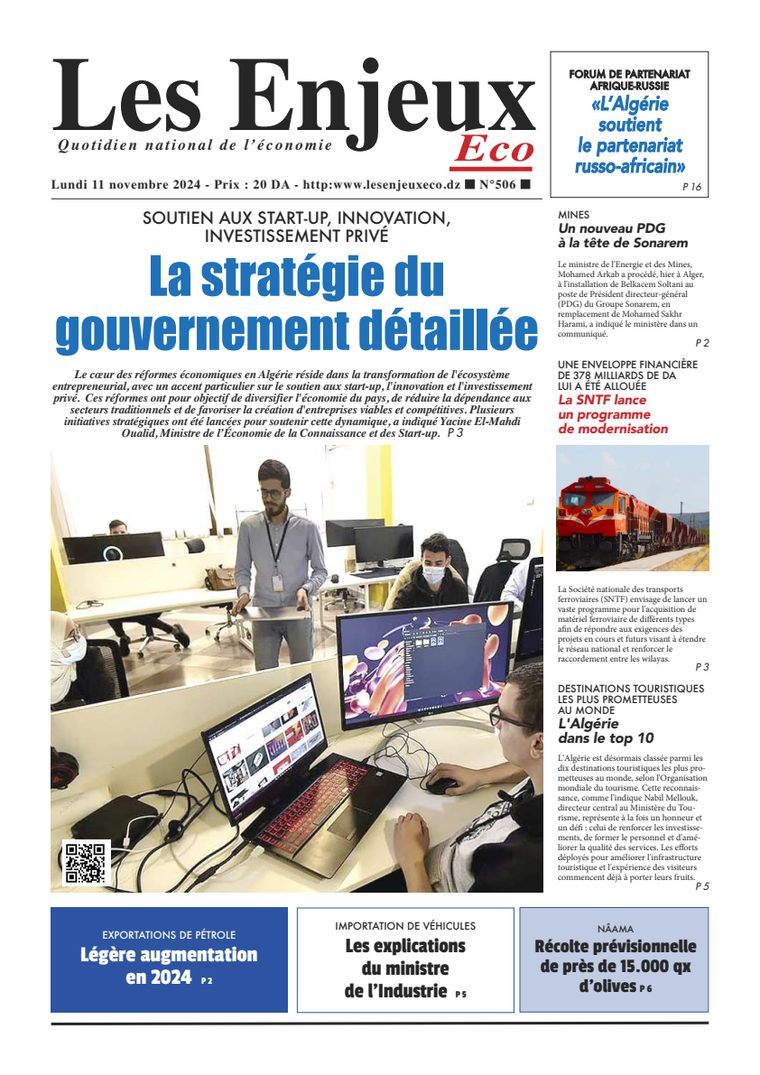 Une du journal Les Enjeux Eco numéro 506